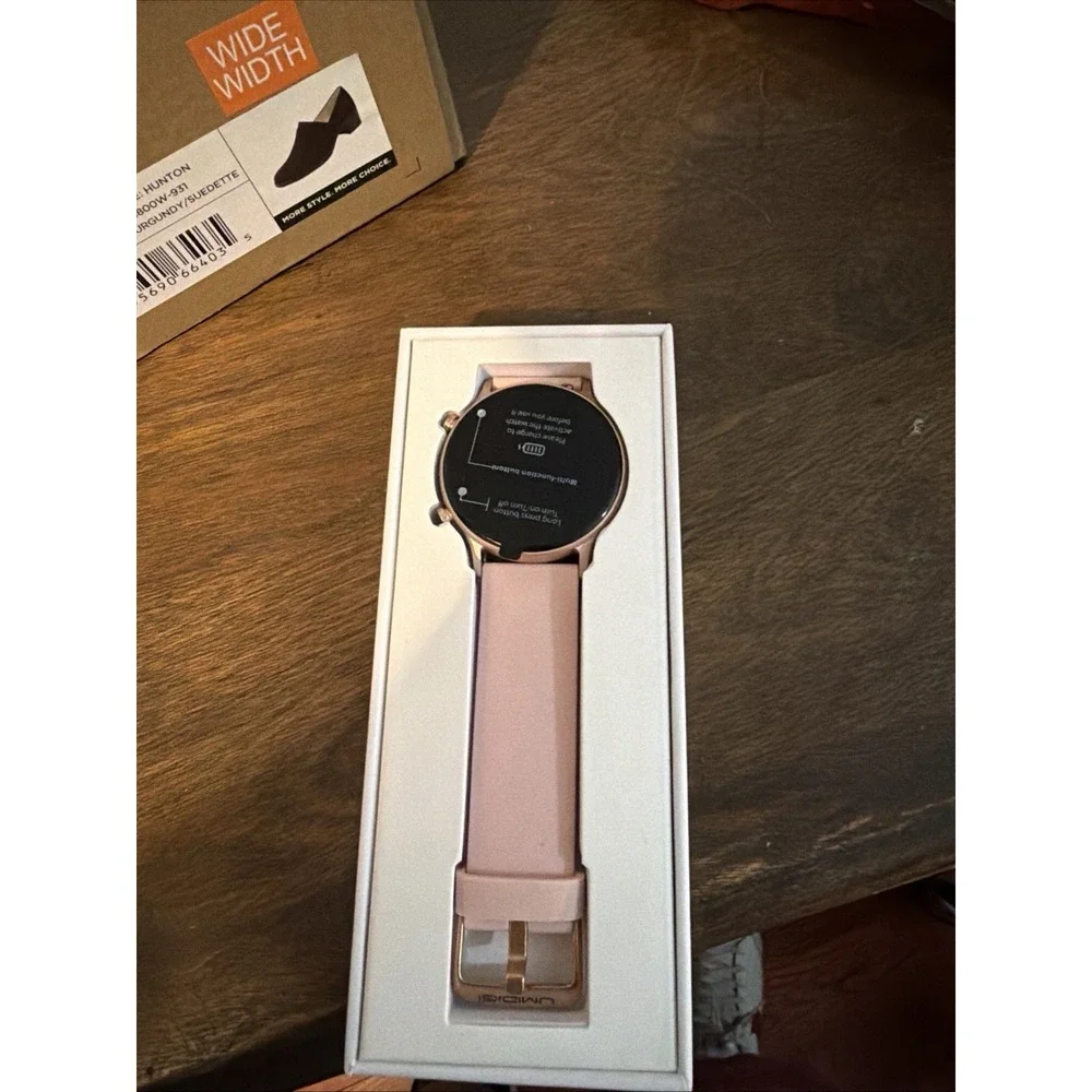 UMIDIGI Urun Smart Watch 43mm Rose Gold Pink Silicone Android iOS X002P3DWKB NEW